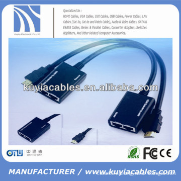 HDMI M / F A RJ45 CAT5 CAT6 ADAPTADOR HASTA 3OM